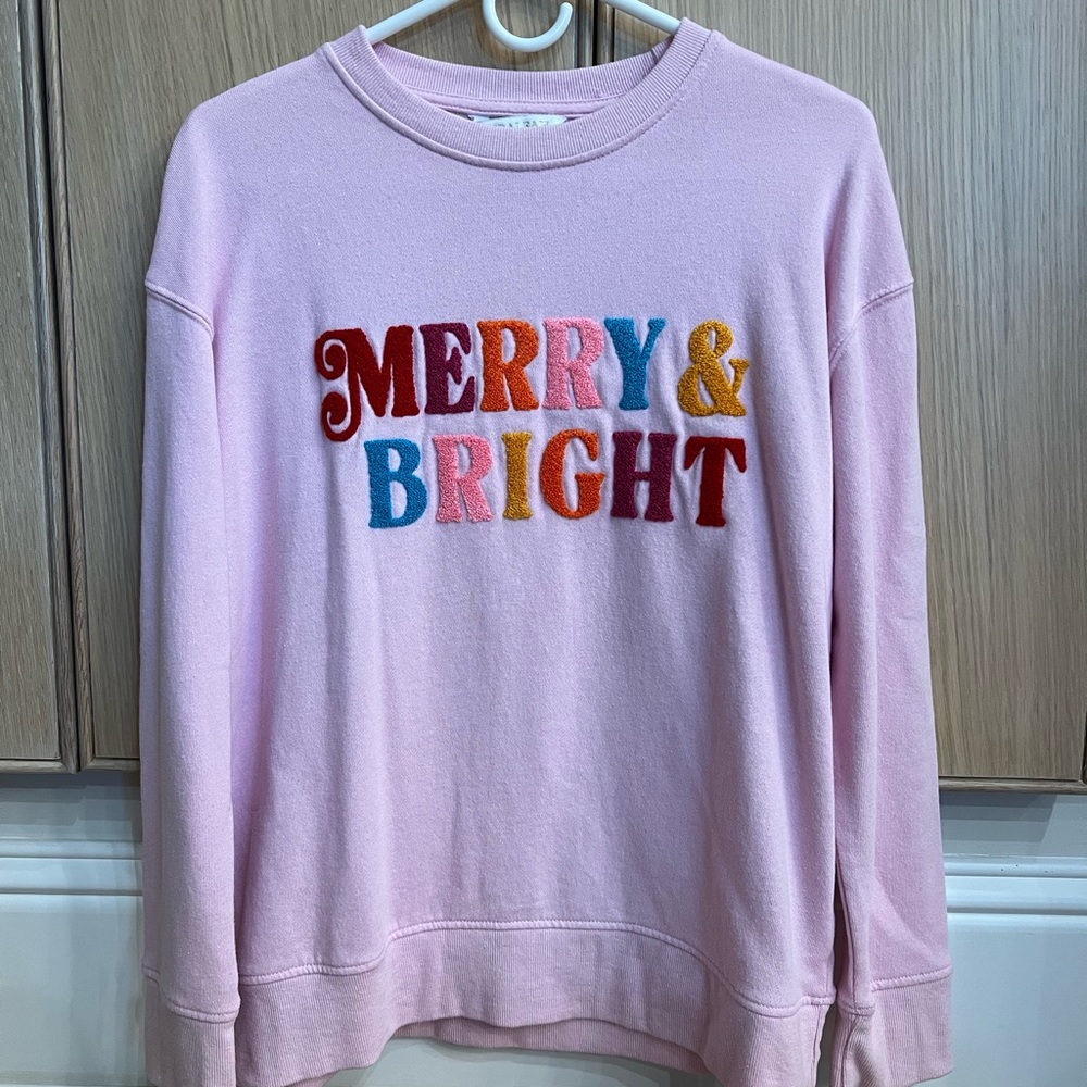 Shiraleah holiday pink sweatshirt